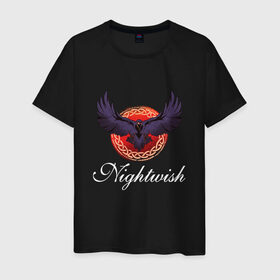 Мужская футболка хлопок с принтом Nightwish Черный Ворон в городе Новоалтайск, 100% хлопок | прямой крой, круглый вырез горловины, длина до линии бедер, слегка спущенное плечо. | black raven | finland | imaginaerum | metal | nightwish merch | nightwish мерч | opera | raven | symphony | tarja turunen | wishmaster | world tour | женский вокал | марко хиетала | мировой тур | найтвиш | опера | симфоник метал | тарья турунен