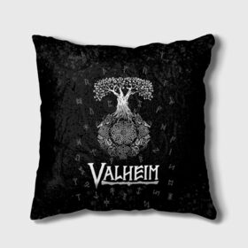 Подушка 3D с принтом Valheim Руны Иггдрасиль в городе Новоалтайск, наволочка – 100% полиэстер, наполнитель – холлофайбер (легкий наполнитель, не вызывает аллергию). | состоит из подушки и наволочки. Наволочка на молнии, легко снимается для стирки | valheim | вальхейм | дерево | иггдрасиль | игдрасиль | игра | икдросиль | логотип игры | мировое древо | много рун | паттерн | руна | руны