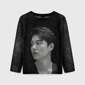 Детский лонгслив 3D с принтом Ли Мин Хо Lee Min Ho в городе Новоалтайск, 100% полиэстер | длинные рукава, круглый вырез горловины, полуприлегающий силуэт
 | Тематика изображения на принте: lee min ho | автограф | дорамы | ли мин хо | песни | профиль | роли | фильмы | фото