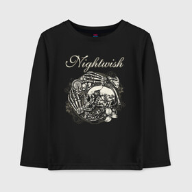 Детский лонгслив хлопок с принтом NIGHTWISH в городе Новоалтайск, 100% хлопок | круглый вырез горловины, полуприлегающий силуэт, длина до линии бедер | metal | nightwish | tarja turunen | метал | музыка | найтвиш | рок | симфо метал | тарья турунен