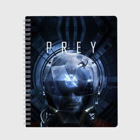 Тетрадь с принтом Prey Морган Ю в городе Новоалтайск, 100% бумага | 48 листов, плотность листов — 60 г/м2, плотность картонной обложки — 250 г/м2. Листы скреплены сбоку удобной пружинной спиралью. Уголки страниц и обложки скругленные. Цвет линий — светло-серый
 | Тематика изображения на принте: 20 years | 20 лет | arkane studios | corvo attano | cosmos | deathloop | dishonored 2 | emily kaldwin | games | morgan yu | prey | аркейн студио | ассасины | игры | корво аттано | космос | морган ю | эмили колдуин
