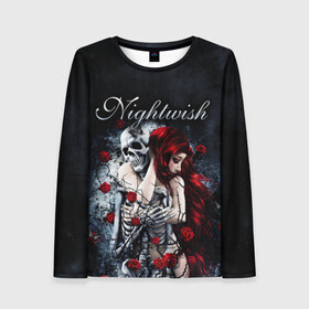 Женский лонгслив 3D с принтом NIGHTWISH в городе Новоалтайск, 100% полиэстер | длинные рукава, круглый вырез горловины, полуприлегающий силуэт | metal | nightwish | tarja turunen | метал | музыка | найтвиш | рок | симфо метал | тарья турунен