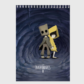 Скетчбук с принтом Little Nightmares 2 в городе Новоалтайск, 100% бумага
 | 48 листов, плотность листов — 100 г/м2, плотность картонной обложки — 250 г/м2. Листы скреплены сверху удобной пружинной спиралью | Тематика изображения на принте: little nightmares | страшилка | страшная игра | ужас | хоррор