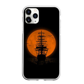 Чехол для iPhone 11 Pro матовый с принтом Корабль и луна в городе Новоалтайск, Силикон |  | Тематика изображения на принте: moon | night | sea | ship | корабль | луна | море | ночь