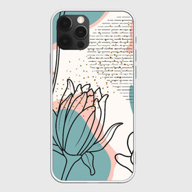 Чехол для iPhone 12 Pro Max с принтом Цветы в городе Новоалтайск, Силикон |  | flowers | герберы | контур | легкие | лилии | мягкие | роза | ромашка | тренд | цветы