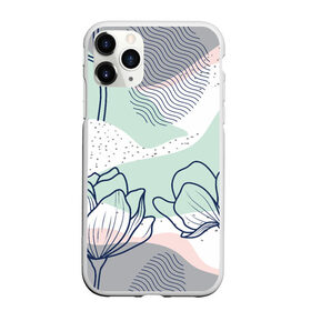 Чехол для iPhone 11 Pro Max матовый с принтом Цветы в городе Новоалтайск, Силикон |  | Тематика изображения на принте: flowers | герберы | контур | легкие | лилии | мягкие | роза | ромашка | тренд | цветы