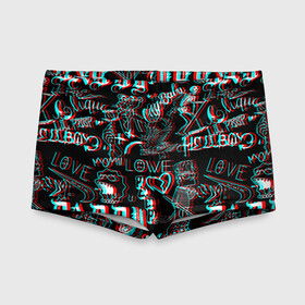 Детские купальные плавки 3D с принтом Lil Peep | Glitch  в городе Новоалтайск, Полиэстер 85%, Спандекс 15% | Слитный крой, подклад по переду изделия, узкие бретели | Тематика изображения на принте: bart | cry baby | glitch | heart | hell boy | hellboy | hip hop | lil peep | lil pep | lisa | logo | logobombing | neon | rap | smile | барт | бесшовный | всё для всех | глитч | лиза | лил пип | логобомбинг | неон | общество мертвых рэперов |