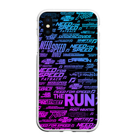 Чехол для iPhone XS Max матовый с принтом NFS ALL LOGOS NEON в городе Новоалтайск, Силикон | Область печати: задняя сторона чехла, без боковых панелей | auto | avto | car | carbon | forza horizon | game | heat | hot pursuit | logo | most wanted | need for speed | nfs | payback | prostreet | race | rivals | shift | street racing | underground | авто | автоспорт | гонки | игра | лого | логотипы | машина | н