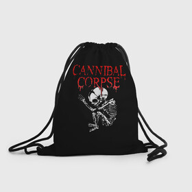 Рюкзак-мешок 3D с принтом Cannibal Corpse | 1 в городе Новоалтайск, 100% полиэстер | плотность ткани — 200 г/м2, размер — 35 х 45 см; лямки — толстые шнурки, застежка на шнуровке, без карманов и подкладки | Тематика изображения на принте: band | cannibal corpse | metal | music | rock | атрибутика | группа | метал | музыка | рок