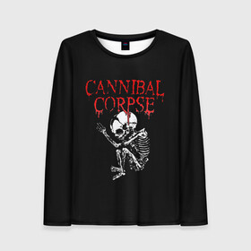 Женский лонгслив 3D с принтом Cannibal Corpse | 1 в городе Новоалтайск, 100% полиэстер | длинные рукава, круглый вырез горловины, полуприлегающий силуэт | band | cannibal corpse | metal | music | rock | атрибутика | группа | метал | музыка | рок