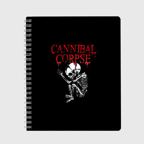 Тетрадь с принтом Cannibal Corpse | 1 в городе Новоалтайск, 100% бумага | 48 листов, плотность листов — 60 г/м2, плотность картонной обложки — 250 г/м2. Листы скреплены сбоку удобной пружинной спиралью. Уголки страниц и обложки скругленные. Цвет линий — светло-серый
 | Тематика изображения на принте: band | cannibal corpse | metal | music | rock | атрибутика | группа | метал | музыка | рок