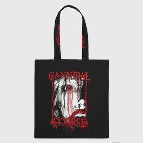 Шоппер 3D с принтом Cannibal Corpse | 2 в городе Новоалтайск, 100% полиэстер | Плотность: 200 г/м2; Размер: 34×35 см; Высота лямок: 30 см | band | cannibal corpse | metal | music | rock | атрибутика | группа | метал | музыка | рок