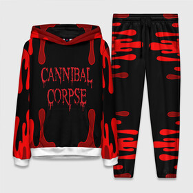 Женский костюм 3D (с толстовкой) с принтом Cannibal Corpse в городе Новоалтайск,  |  | Тематика изображения на принте: canibal | cannibal corpse | dead metal | horror | metal | rock | дэт металл | канибал корпс | каннибал | метал | металлика | музыка | рок | рок группы | рокерские | труп каннибала | тяжелый металл | тяжелый рок | хоррор