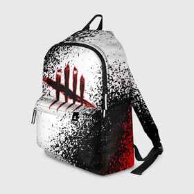Рюкзак 3D с принтом Dead by Daylight в городе Новоалтайск, 100% полиэстер | лямки с регулируемой длиной, сверху петелька, чтобы рюкзак можно было повесить на вешалку. Основное отделение закрывается на молнию, как и внешний карман. Внутри два дополнительных кармана, один из которых закрывается на молнию. По бокам два дополнительных кармашка | dbd | dead by daylight | esport | games | survival horror | дбд | дед бай дейлайт | игроки | игролюбители | игроманы | игры | киберспорт | мертвы к рассвету