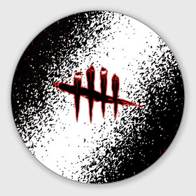 Коврик для мышки круглый с принтом Dead by Daylight в городе Новоалтайск, резина и полиэстер | круглая форма, изображение наносится на всю лицевую часть | Тематика изображения на принте: dbd | dead by daylight | esport | games | survival horror | дбд | дед бай дейлайт | игроки | игролюбители | игроманы | игры | киберспорт | мертвы к рассвету