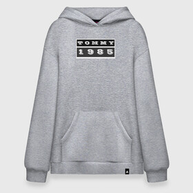 Худи SuperOversize хлопок с принтом Tommy 1985 в городе Новоалтайск, 70% хлопок, 30% полиэстер, мягкий начес внутри | карман-кенгуру, эластичная резинка на манжетах и по нижней кромке, двухслойный капюшон
 | 1985 | black white | tommy | tommy hilfiger | tommy jeans | лого | минимализм | томми | томми джинс | томми хилфигер | хилфигер | черно белое