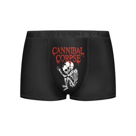 Мужские трусы 3D с принтом Cannibal Corpse в городе Новоалтайск, 50% хлопок, 50% полиэстер | классическая посадка, на поясе мягкая тканевая резинка | cannibal corpse | kreator | slayer | sodom | анархия | блэк метал | гаражный рок | гитара | гранж | дэт метал | металл | панк рок | рок музыка | рок н ролл | рокер | треш метал | труп каннибал | тяжелый рок | хард рок