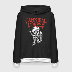 Женская толстовка 3D с принтом Cannibal Corpse в городе Новоалтайск, 100% полиэстер  | двухслойный капюшон со шнурком для регулировки, мягкие манжеты на рукавах и по низу толстовки, спереди карман-кенгуру с мягким внутренним слоем. | cannibal corpse | kreator | slayer | sodom | анархия | блэк метал | гаражный рок | гитара | гранж | дэт метал | металл | панк рок | рок музыка | рок н ролл | рокер | треш метал | труп каннибал | тяжелый рок | хард рок