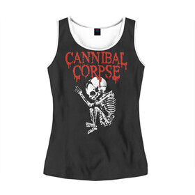 Женская майка 3D с принтом Cannibal Corpse в городе Новоалтайск, 100% полиэстер | круглая горловина, прямой силуэт, длина до линии бедра | cannibal corpse | kreator | slayer | sodom | анархия | блэк метал | гаражный рок | гитара | гранж | дэт метал | металл | панк рок | рок музыка | рок н ролл | рокер | треш метал | труп каннибал | тяжелый рок | хард рок