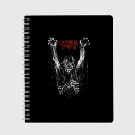 Тетрадь с принтом Cannibal Corpse в городе Новоалтайск, 100% бумага | 48 листов, плотность листов — 60 г/м2, плотность картонной обложки — 250 г/м2. Листы скреплены сбоку удобной пружинной спиралью. Уголки страниц и обложки скругленные. Цвет линий — светло-серый
 | Тематика изображения на принте: cannibal corpse | kreator | punk rock | slayer | sodom | анархия | блэк метал | гаражный рок | гранж | дэт метал | металл | панк рок | рок музыка | рок н ролл | рокер | треш метал | труп каннибал | тяжелый рок | хард рок