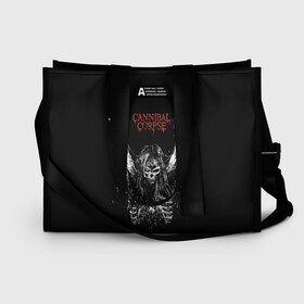 Сумка-шоппер 3D с принтом Cannibal Corpse в городе Новоалтайск, 100% полиэстер | застегивается на металлическую кнопку; внутренний карман застегивается на молнию. Стенки укреплены специальным мягким материалом, чтобы защитить содержимое от несильных ударов
 | cannibal corpse | kreator | punk rock | slayer | sodom | анархия | блэк метал | гаражный рок | гранж | дэт метал | металл | панк рок | рок музыка | рок н ролл | рокер | треш метал | труп каннибал | тяжелый рок | хард рок