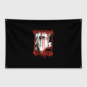 Флаг-баннер с принтом Cannibal Corpse в городе Новоалтайск, 100% полиэстер | размер 67 х 109 см, плотность ткани — 95 г/м2; по краям флага есть четыре люверса для крепления | cannibal corpse | kreator | punk rock | slayer | sodom | анархия | блэк метал | гаражный рок | гранж | дэт метал | металл | панк рок | рок музыка | рок н ролл | рокер | треш метал | труп каннибал | тяжелый рок | хард рок