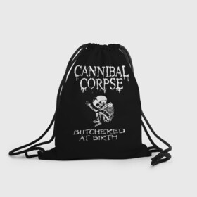 Рюкзак-мешок 3D с принтом Cannibal Corpse в городе Новоалтайск, 100% полиэстер | плотность ткани — 200 г/м2, размер — 35 х 45 см; лямки — толстые шнурки, застежка на шнуровке, без карманов и подкладки | Тематика изображения на принте: cannibal corpse | kreator | punk rock | slayer | sodom | анархия | блэк метал | гаражный рок | гранж | дэт метал | металл | панк рок | рок музыка | рок н ролл | рокер | треш метал | труп каннибал | тяжелый рок | хард рок