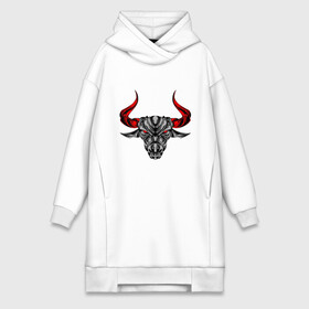 Платье-худи хлопок с принтом Iron Bull в городе Новоалтайск,  |  | 2020 | 2021 | bull | bulls | cow | ox | буйвол | бычок | год быка | деревня | животные | корова | коррида | матадор | новый год | праздник | рога | рогатый | скот | теленок | тореадор