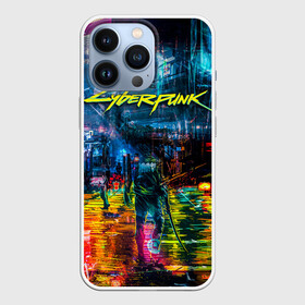 Чехол для iPhone 13 Pro с принтом Сyberpunk City в городе Новоалтайск,  |  | город | катана | киберпанк | киборг | меч | надпись | неон | ночь | огни | оружие | свет | цвета