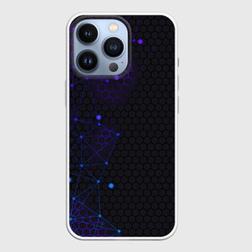 Чехол для iPhone 13 Pro с принтом СОТЫ НЕОН   ГЕОМЕТРИЯ в городе Новоалтайск,  |  | Тематика изображения на принте: tegunvteg | броня | геометрия | неон | полосы | ромбы | соты | стальная броня | текстура