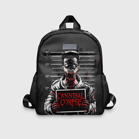 Детский рюкзак 3D с принтом Cannibal Corpse в городе Новоалтайск, 100% полиэстер | лямки с регулируемой длиной, сверху петелька, чтобы рюкзак можно было повесить на вешалку. Основное отделение закрывается на молнию, как и внешний карман. Внутри дополнительный карман. По бокам два дополнительных кармашка | cannibal corpse | арт | графика | группа | лого | музыка | постер