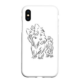 Чехол для iPhone XS Max матовый с принтом йорк в городе Новоалтайск, Силикон | Область печати: задняя сторона чехла, без боковых панелей | Тематика изображения на принте: dog | гав | животные | йорк | йоркширский терьер | милота | собака | собачка | терьер | фауна | хвостик | щенок | язык