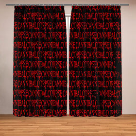 Фотошторы с принтом Cannibal Corpse в городе Новоалтайск, Блэкаут (светозащита 90%) / Габардин (светозащита 40% | 2 полотна шириной по 145 см; Высота 200-300 см; Крепление: шторная лента (на крючки); | deth metal | дет метал | метал | паттерн | труп каннибала