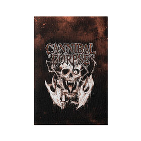 Обложка для паспорта матовая кожа с принтом Cannibal Corpse в городе Новоалтайск, натуральная матовая кожа | размер 19,3 х 13,7 см; прозрачные пластиковые крепления | canibal corpse | cannibal corpse | death metal | группы | дэт метал | канибал корпс | метал | рок