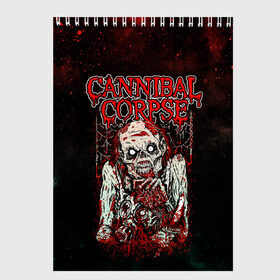 Скетчбук с принтом Cannibal Corpse в городе Новоалтайск, 100% бумага
 | 48 листов, плотность листов — 100 г/м2, плотность картонной обложки — 250 г/м2. Листы скреплены сверху удобной пружинной спиралью | canibal corpse | cannibal corpse | death metal | группы | дэт метал | канибал корпс | метал | рок