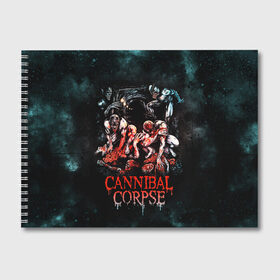 Альбом для рисования с принтом Cannibal Corpse в городе Новоалтайск, 100% бумага
 | матовая бумага, плотность 200 мг. | canibal corpse | cannibal corpse | death metal | группы | дэт метал | канибал корпс | метал | рок