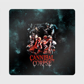 Магнит виниловый Квадрат с принтом Cannibal Corpse в городе Новоалтайск, полимерный материал с магнитным слоем | размер 9*9 см, закругленные углы | canibal corpse | cannibal corpse | death metal | группы | дэт метал | канибал корпс | метал | рок