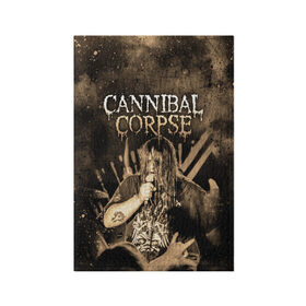 Обложка для паспорта матовая кожа с принтом Cannibal Corpse в городе Новоалтайск, натуральная матовая кожа | размер 19,3 х 13,7 см; прозрачные пластиковые крепления | canibal corpse | cannibal corpse | death metal | группы | дэт метал | канибал корпс | метал | рок