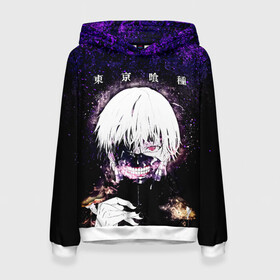 Женская толстовка 3D с принтом Kaneki Ken фиолетовый верх в городе Новоалтайск, 100% полиэстер  | двухслойный капюшон со шнурком для регулировки, мягкие манжеты на рукавах и по низу толстовки, спереди карман-кенгуру с мягким внутренним слоем. | anime | kaneki ken | tokyo ghoul | tokyo ghoul: re | аниме | анимэ | гули | джузо сузуя | канеки кен | кузен йошимура | наки | нишики нишио | ре | ренджи йомо | ризе камиширо | токийский гуль | тоука киришима | ута