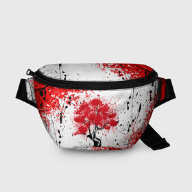 Поясная сумка 3D с принтом САКУРА | SAKURA | ВИШНЯ в городе Новоалтайск, 100% полиэстер | плотная ткань, ремень с регулируемой длиной, внутри несколько карманов для мелочей, основное отделение и карман с обратной стороны сумки застегиваются на молнию | chery | colors | flowers | japan | paints | roses | sakura | брызги | вишня | краски | растения | розы | ромашка | сакура | тюльпаны | цветы | цветы сакуры | япония