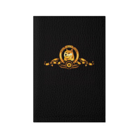 Обложка для паспорта матовая кожа DOGE COIN | ДОГИ МЕМ: в городе Новоалтайск, натуральная матовая кожа | размер 19,3 х 13,7 см; прозрачные пластиковые крепления | deal with it очки | doge | meme | мем | мемы | сиба ину | сиба ину мем