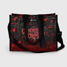 Сумка-шоппер 3D с принтом CANNIBAL CORPSE в городе Новоалтайск, 100% полиэстер | застегивается на металлическую кнопку; внутренний карман застегивается на молнию. Стенки укреплены специальным мягким материалом, чтобы защитить содержимое от несильных ударов
 | cannibal corpse | evisceration plague | hammer smashed face. | violence unimagined | дэт метал | музыка | рок | труп каннибала