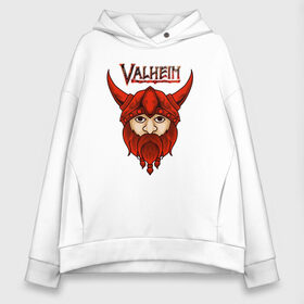 Женское худи Oversize хлопок с принтом Valheim в городе Новоалтайск, френч-терри — 70% хлопок, 30% полиэстер. Мягкий теплый начес внутри —100% хлопок | боковые карманы, эластичные манжеты и нижняя кромка, капюшон на магнитной кнопке | fantasy | mmo | valheim | valve | валхейм | вальхейм | викинги | выживалка | игра | королевская битва | ммо | ролевая игра | фэнтази