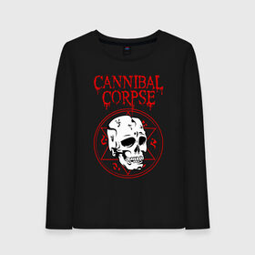 Женский лонгслив хлопок с принтом CANNIBAL CORPSE в городе Новоалтайск, 100% хлопок |  | cannibal corpse | evisceration plague | hammer smashed face. | violence unimagined | дэт метал | музыка | рок | труп каннибала