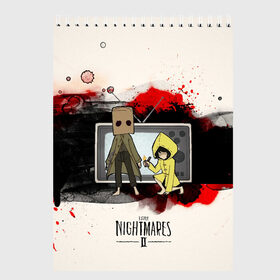 Скетчбук с принтом Little Nightmares 2 в городе Новоалтайск, 100% бумага
 | 48 листов, плотность листов — 100 г/м2, плотность картонной обложки — 250 г/м2. Листы скреплены сверху удобной пружинной спиралью | Тематика изображения на принте: manizha | далеровна | душанбе | евровидение | евровидение 2021 | манижа | певица | таджикистан | хамраева