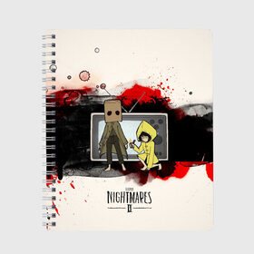 Тетрадь с принтом Little Nightmares 2 в городе Новоалтайск, 100% бумага | 48 листов, плотность листов — 60 г/м2, плотность картонной обложки — 250 г/м2. Листы скреплены сбоку удобной пружинной спиралью. Уголки страниц и обложки скругленные. Цвет линий — светло-серый
 | Тематика изображения на принте: manizha | далеровна | душанбе | евровидение | евровидение 2021 | манижа | певица | таджикистан | хамраева