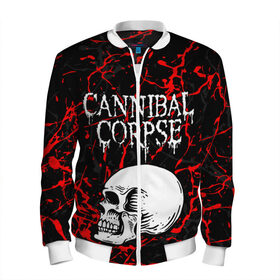 Мужской бомбер 3D с принтом CANNIBAL CORPSE в городе Новоалтайск, 100% полиэстер | застегивается на молнию, по бокам два кармана без застежек, по низу бомбера и на воротнике - эластичная резинка | Тематика изображения на принте: cannibal corpse | evisceration plague | hammer smashed face. | violence unimagined | дэт метал | музыка | рок | труп каннибала