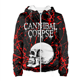 Женская куртка 3D с принтом CANNIBAL CORPSE в городе Новоалтайск, ткань верха — 100% полиэстер, подклад — флис | прямой крой, подол и капюшон оформлены резинкой с фиксаторами, два кармана без застежек по бокам, один большой потайной карман на груди. Карман на груди застегивается на липучку | cannibal corpse | evisceration plague | hammer smashed face. | violence unimagined | дэт метал | музыка | рок | труп каннибала