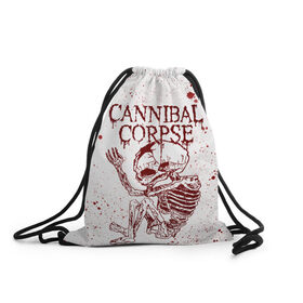 Рюкзак-мешок 3D с принтом Cannibal Corpse в городе Новоалтайск, 100% полиэстер | плотность ткани — 200 г/м2, размер — 35 х 45 см; лямки — толстые шнурки, застежка на шнуровке, без карманов и подкладки | canibal corpse | cannibal corpse | death metal | группы | дэт метал | канибал корпс | метал | рок