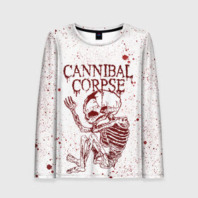 Женский лонгслив 3D с принтом Cannibal Corpse в городе Новоалтайск, 100% полиэстер | длинные рукава, круглый вырез горловины, полуприлегающий силуэт | canibal corpse | cannibal corpse | death metal | группы | дэт метал | канибал корпс | метал | рок
